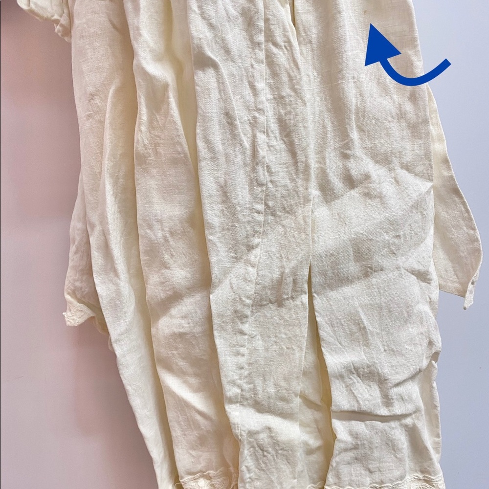 Vintage 80s Couture Lace Collar Prairie Midi Dress - Picture 8 of 11